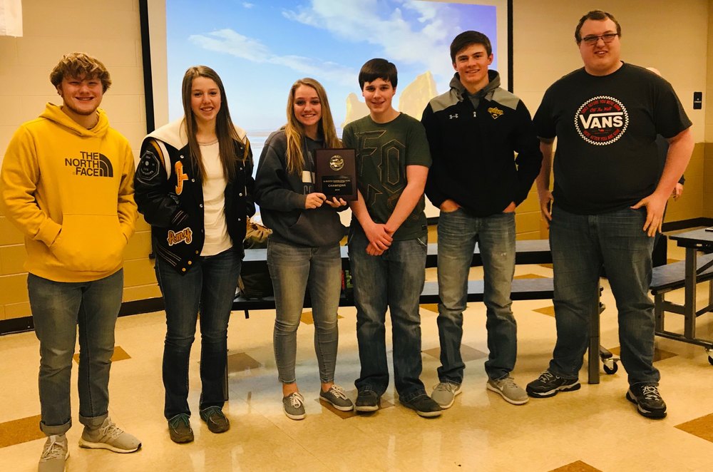 Region 7 Knowledge Bowl 1A Champs...headed to the state championship.