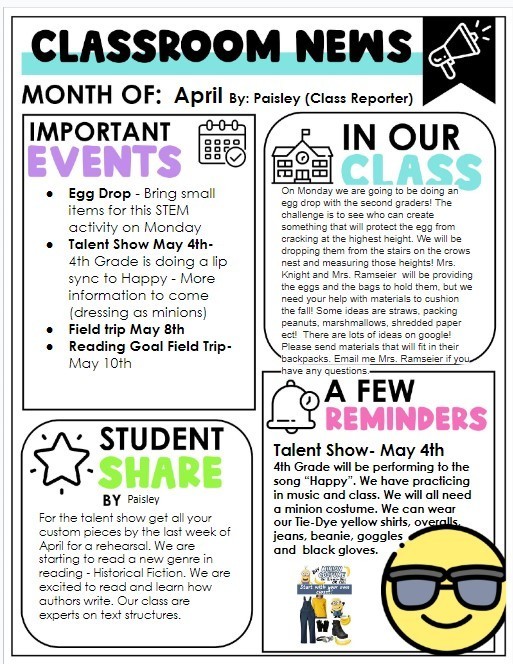 April Newsletter 