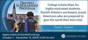 Daniels Fund Scholarship opens today